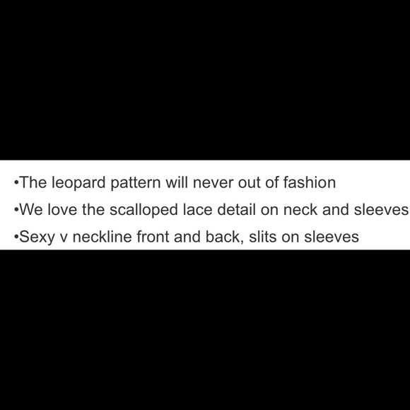 💜HP💙NEW Leopard Print Lace Hollow-out Blouse - Picture 3 of 6